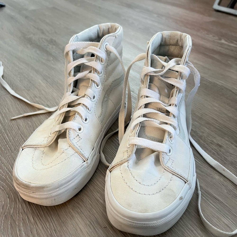 White vans high tops